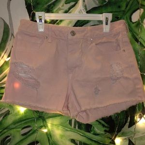 Pacsun Light Pink Ripped Shorts